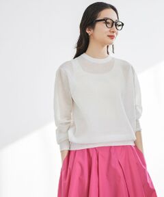 BIANCA / ビアンカ ニット・セーター | 【デイリーユース】スウェットライクシルエットシアーニット