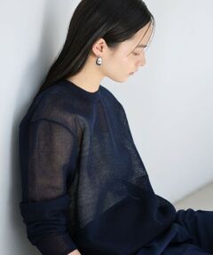 BIANCA / ビアンカ ニット・セーター | 【デイリーユース】スウェットライクシルエットシアーニット