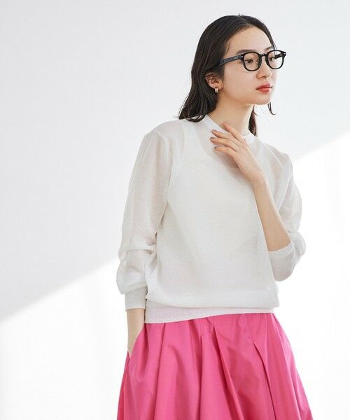 BIANCA / ビアンカ ニット・セーター | 【デイリーユース】スウェットライクシルエットシアーニット | 詳細2