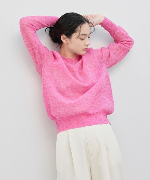 BIANCA / ビアンカ ニット・セーター | 【デイリーユース】スウェットライクシルエットシアーニット | 詳細4