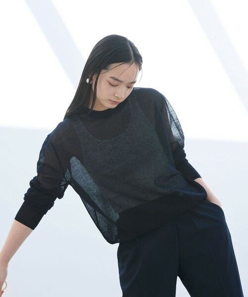 BIANCA / ビアンカ ニット・セーター | 【デイリーユース】スウェットライクシルエットシアーニット | 詳細7