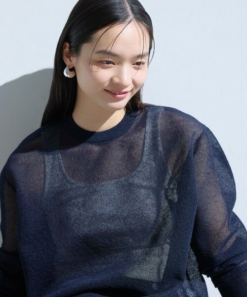 BIANCA / ビアンカ ニット・セーター | 【デイリーユース】スウェットライクシルエットシアーニット | 詳細8