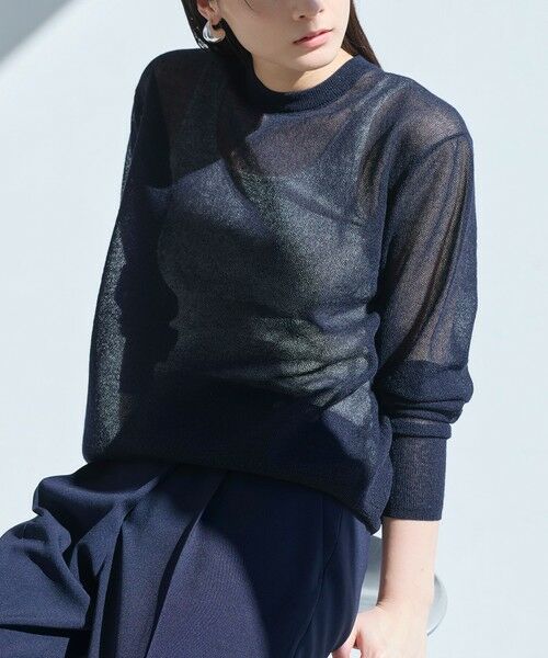 BIANCA / ビアンカ ニット・セーター | 【デイリーユース】スウェットライクシルエットシアーニット | 詳細9