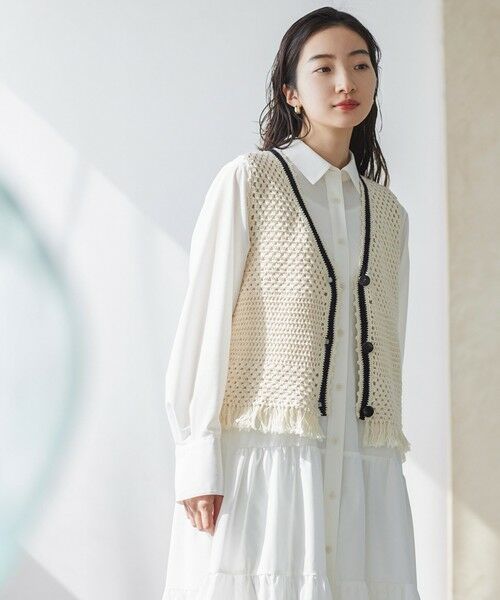BIANCA / ビアンカ ニット・セーター | 【着回し抜群】手編みニットジレ | 詳細4