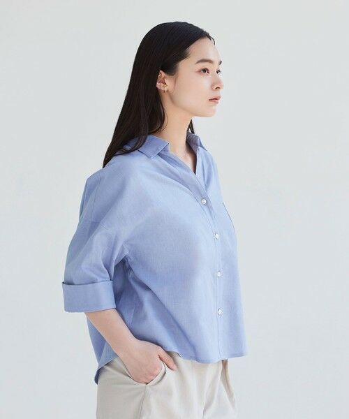 BIANCA / ビアンカ シャツ・ブラウス | 【デイリーユース】コットンリネンスキッパーシャツ | 詳細10