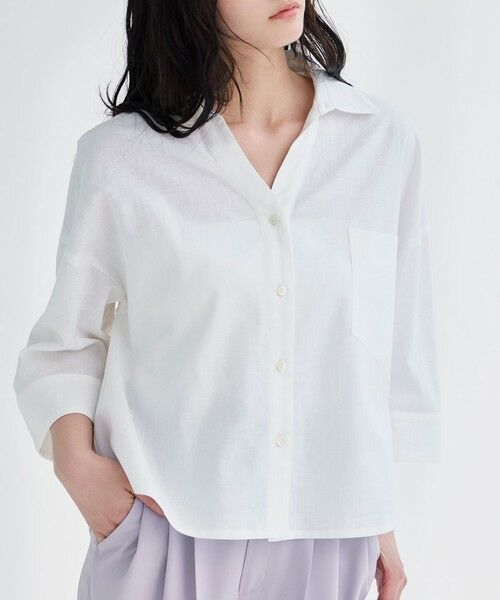 BIANCA / ビアンカ シャツ・ブラウス | 【デイリーユース】コットンリネンスキッパーシャツ | 詳細14