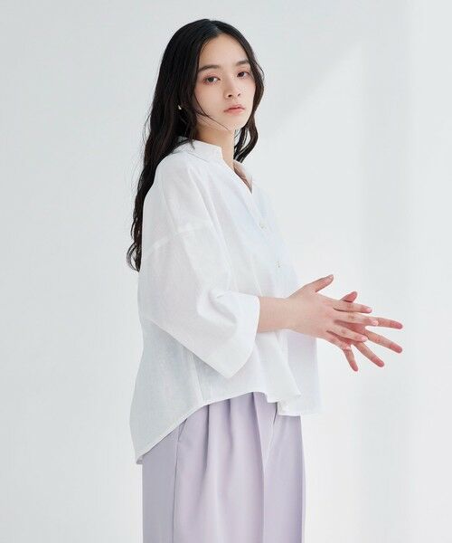 BIANCA / ビアンカ シャツ・ブラウス | 【デイリーユース】コットンリネンスキッパーシャツ | 詳細15