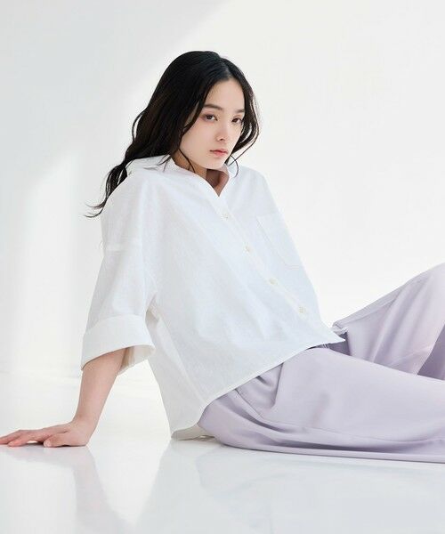 BIANCA / ビアンカ シャツ・ブラウス | 【デイリーユース】コットンリネンスキッパーシャツ | 詳細2