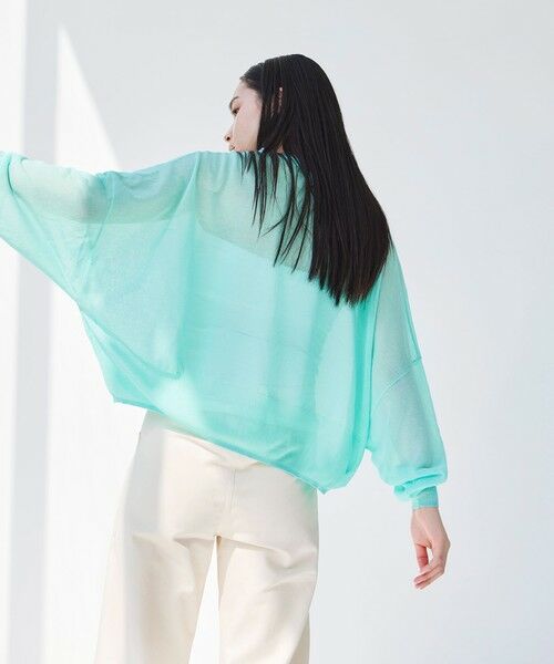 BIANCA / ビアンカ ニット・セーター | 【デイリーユース】ドルマンスリーブライトシアーカーデ | 詳細14