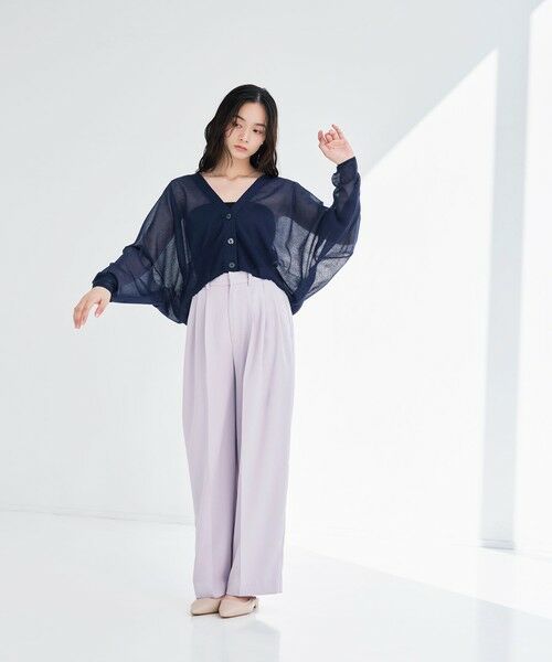 BIANCA / ビアンカ ニット・セーター | 【デイリーユース】ドルマンスリーブライトシアーカーデ | 詳細8