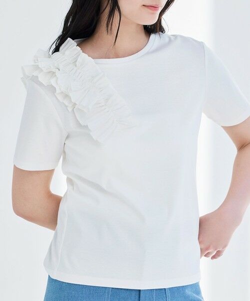 BIANCA / ビアンカ カットソー | 【マルチシーン】ショルダープリーツギャザーT | 詳細1