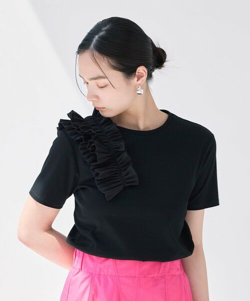 BIANCA / ビアンカ カットソー | 【マルチシーン】ショルダープリーツギャザーT | 詳細3