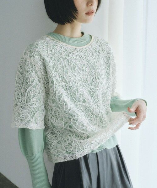 BIANCA / ビアンカ シャツ・ブラウス | 【再入荷】【オケージョン/デイリー】洗えるレースブラウスT <追加生産> | 詳細1