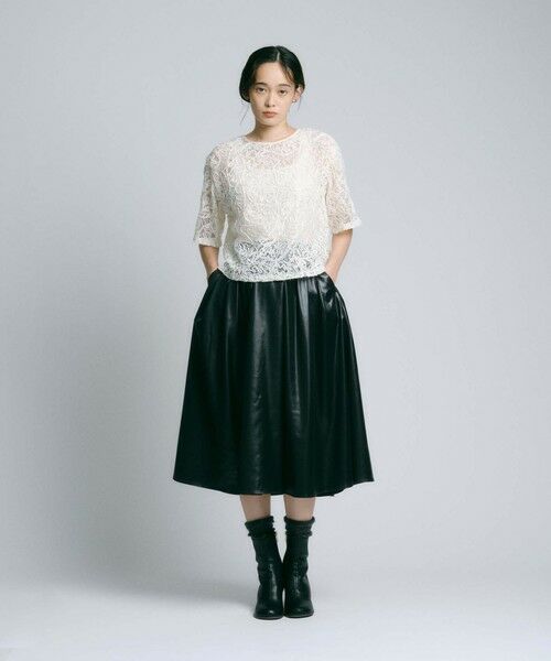 BIANCA / ビアンカ シャツ・ブラウス | 【再入荷】【オケージョン/デイリー】洗えるレースブラウスT <追加生産> | 詳細7