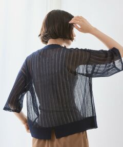 BIANCA / ビアンカ ニット・セーター | 【デイリーユース】シアーストライプニット