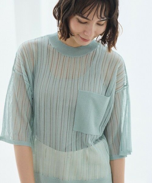 BIANCA / ビアンカ ニット・セーター | 【デイリーユース】シアーストライプニット | 詳細11