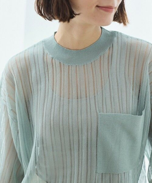 BIANCA / ビアンカ ニット・セーター | 【デイリーユース】シアーストライプニット | 詳細12