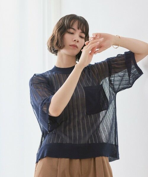 BIANCA / ビアンカ ニット・セーター | 【デイリーユース】シアーストライプニット | 詳細3