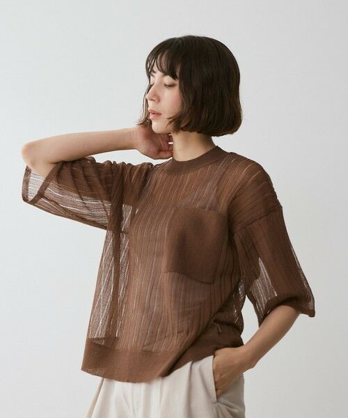 BIANCA / ビアンカ ニット・セーター | 【デイリーユース】シアーストライプニット | 詳細6