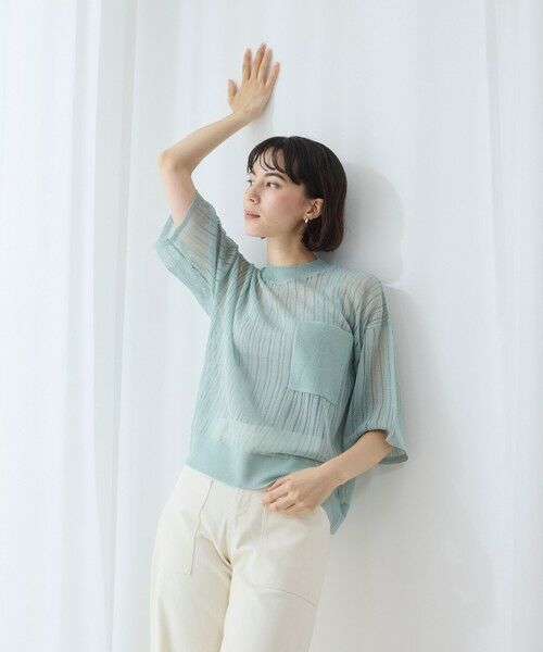 BIANCA / ビアンカ ニット・セーター | 【デイリーユース】シアーストライプニット | 詳細8