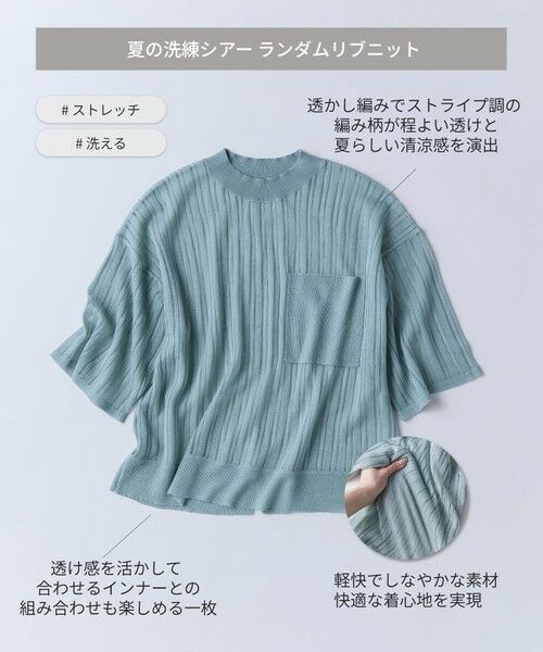 BIANCA / ビアンカ ニット・セーター | 【デイリーユース】シアーストライプニット | 詳細9