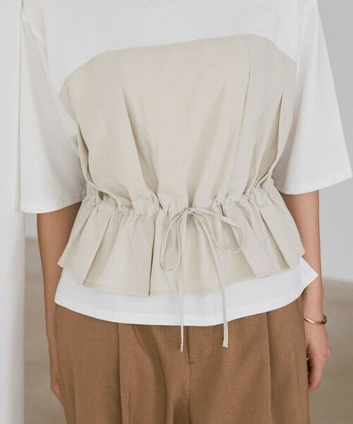 BIANCA / ビアンカ カットソー | 【デイリーユース】ビスチェ風ハーフスリーブT | 詳細12