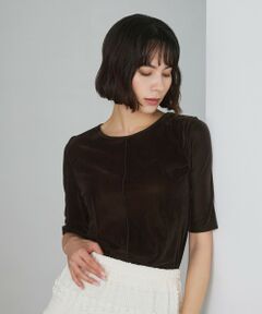 BIANCA / ビアンカ カットソー | 【BAILA12月号掲載】【トレンドミックス】シアーベロアカットソー