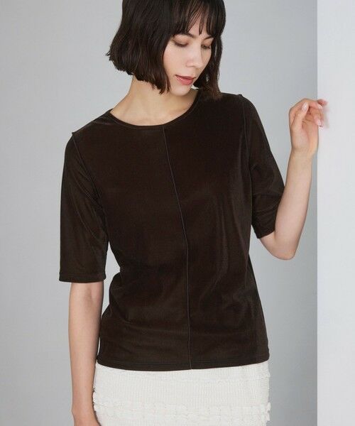 BIANCA / ビアンカ カットソー | 【BAILA12月号掲載】【トレンドミックス】シアーベロアカットソー | 詳細8