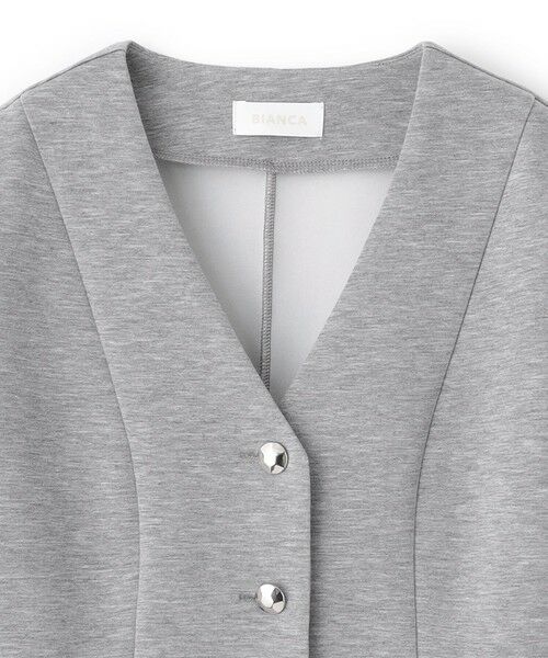 BIANCA / ビアンカ その他アウター | 【BAILA12月号掲載】【軽量で美シルエット】ジャージーペプラムジャケット | 詳細10