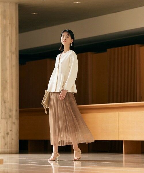 BIANCA / ビアンカ その他アウター | 【BAILA12月号掲載】【軽量で美シルエット】ジャージーペプラムジャケット | 詳細2