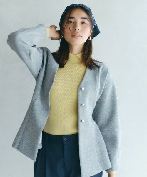 BIANCA / ビアンカ その他アウター | 【BAILA12月号掲載】【軽量で美シルエット】ジャージーペプラムジャケット | 詳細7