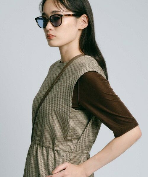 BIANCA / ビアンカ ロング・マキシ丈ワンピース | 【BAILA12月号掲載】【2WAY着回し】千鳥格子ナローワンピース | 詳細3