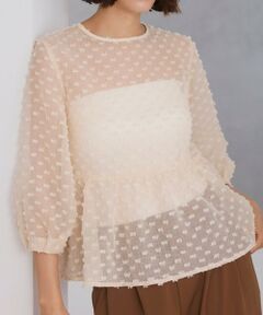 BIANCA / ビアンカ シャツ・ブラウス | 【着映え叶う】ドットライク シアージャカードブラウス