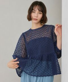 BIANCA / ビアンカ シャツ・ブラウス | 【着映え叶う】ドットライク シアージャカードブラウス