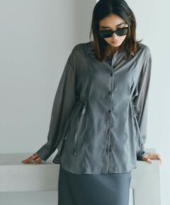 BIANCA / ビアンカ シャツ・ブラウス | 【オンオフ着回し】シアーコードデザインブラウス