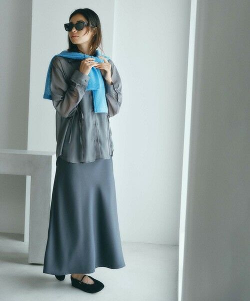 BIANCA / ビアンカ シャツ・ブラウス | 【オンオフ着回し】シアーコードデザインブラウス | 詳細1