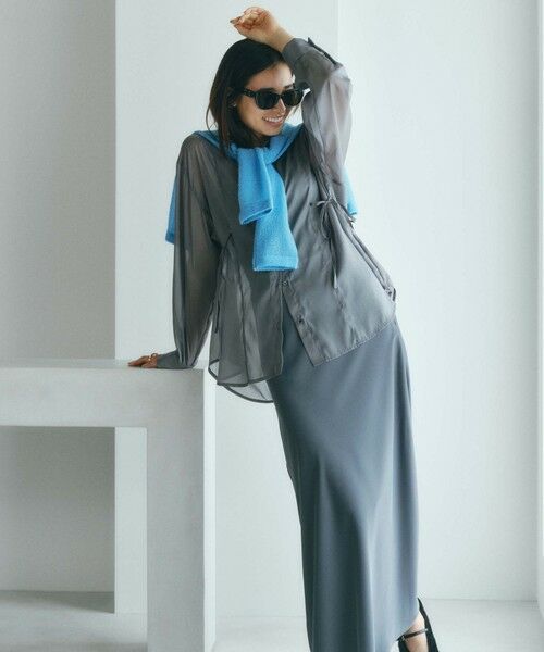 BIANCA / ビアンカ シャツ・ブラウス | 【オンオフ着回し】シアーコードデザインブラウス | 詳細2