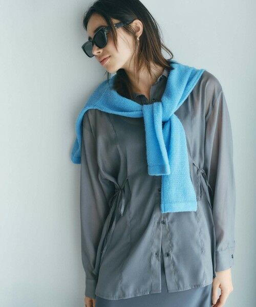 BIANCA / ビアンカ シャツ・ブラウス | 【オンオフ着回し】シアーコードデザインブラウス | 詳細3