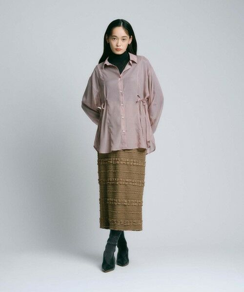 BIANCA / ビアンカ シャツ・ブラウス | 【オンオフ着回し】シアーコードデザインブラウス | 詳細4