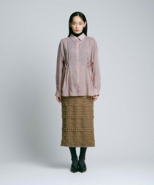 BIANCA / ビアンカ シャツ・ブラウス | 【オンオフ着回し】シアーコードデザインブラウス | 詳細6