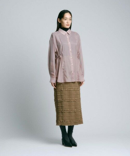 BIANCA / ビアンカ シャツ・ブラウス | 【オンオフ着回し】シアーコードデザインブラウス | 詳細8