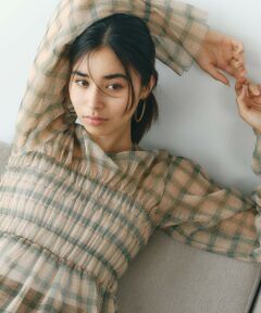 BIANCA / ビアンカ シャツ・ブラウス | 【トレンドミックス】シアーチェックペプラムブラウス