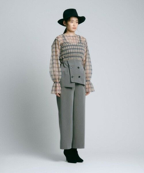 BIANCA / ビアンカ シャツ・ブラウス | 【トレンドミックス】シアーチェックペプラムブラウス | 詳細10