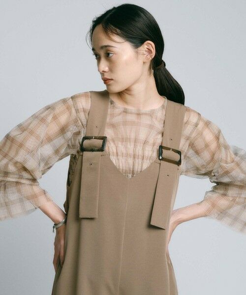 BIANCA / ビアンカ シャツ・ブラウス | 【トレンドミックス】シアーチェックペプラムブラウス | 詳細7