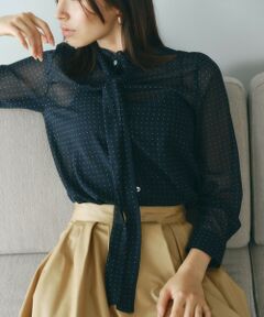 BIANCA / ビアンカ シャツ・ブラウス | 【着回し2WAY】クラシカル シアーボウタイブラウス