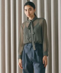 BIANCA / ビアンカ シャツ・ブラウス | 【着回し2WAY】クラシカル シアーボウタイブラウス