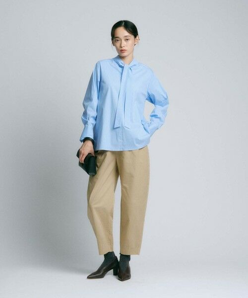 BIANCA / ビアンカ シャツ・ブラウス | 【前後2WAYで着回し抜群】ボウタイ　ストライプブラウス | 詳細1