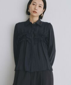 BIANCA / ビアンカ シャツ・ブラウス | 【BAILA12月号掲載】【着映えが叶う】ラメフリルブラウス