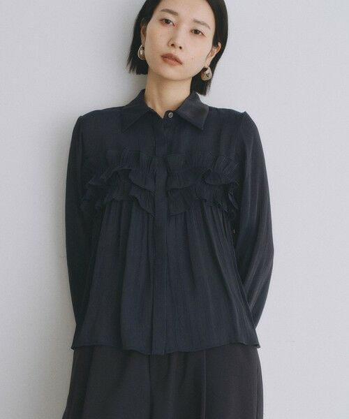 BIANCA / ビアンカ シャツ・ブラウス | 【BAILA12月号掲載】【着映えが叶う】ラメフリルブラウス | 詳細12