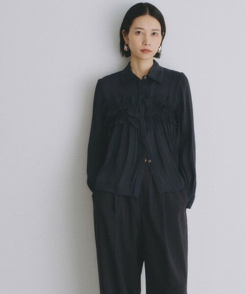 BIANCA / ビアンカ シャツ・ブラウス | 【BAILA12月号掲載】【着映えが叶う】ラメフリルブラウス | 詳細3